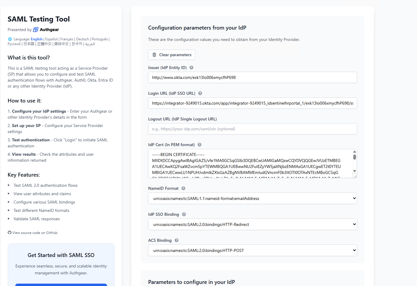 SP updated to trust Okta — technical cutover